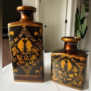 Set of 2 Painted Decorative Vases light weights